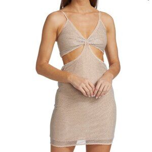 Alice + Olivia Havana Crystal-Embellished Mesh Mini Dress